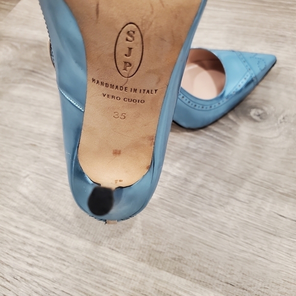 SJP by Sarah Jessica Parker Metallic Blue Pumps - Picture 7 of 8
